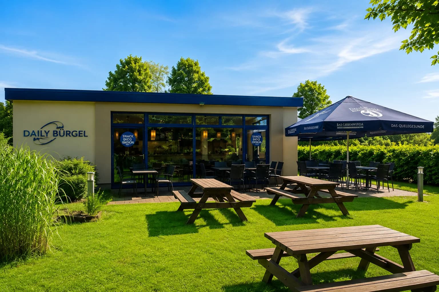 Terrasse und Außenbereich des Daily Bürgel
