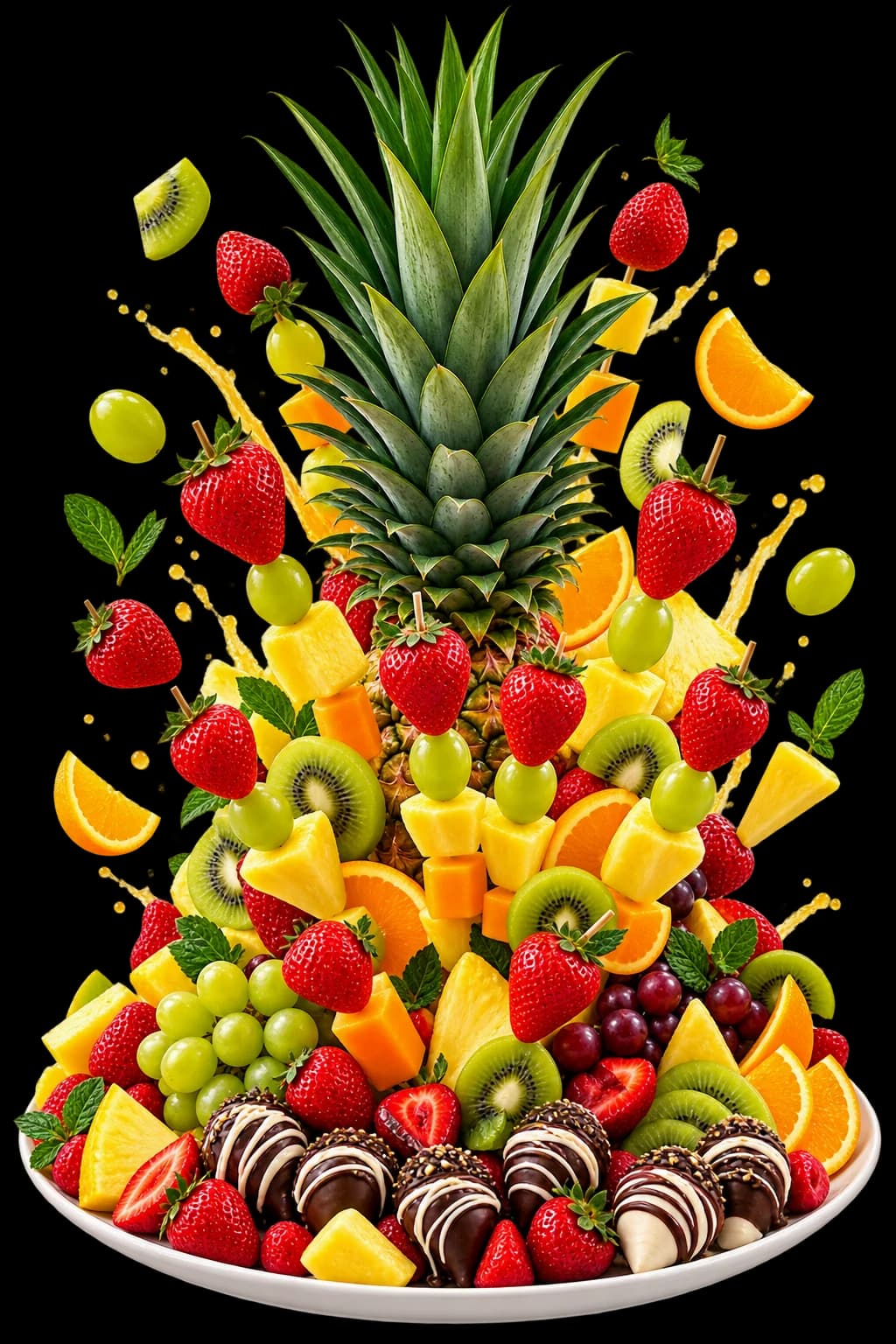 Frische Ananas und Obst für abwechslungsreiche Mahlzeiten